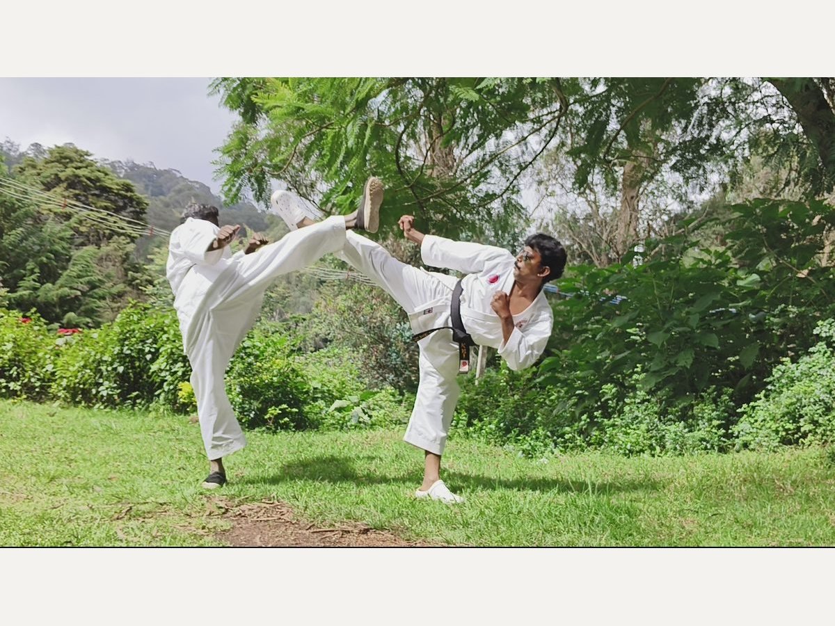 Karate practice